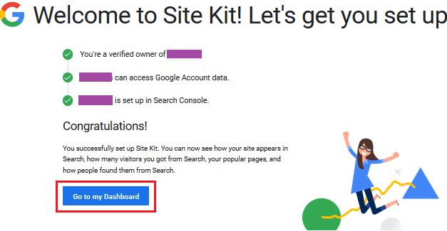 Welcome site kit