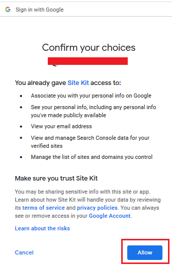 Confirm Your Choices