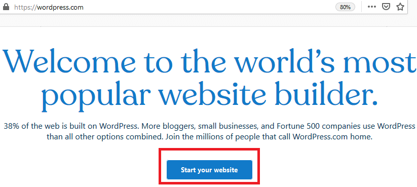 Create free WordPress Website
