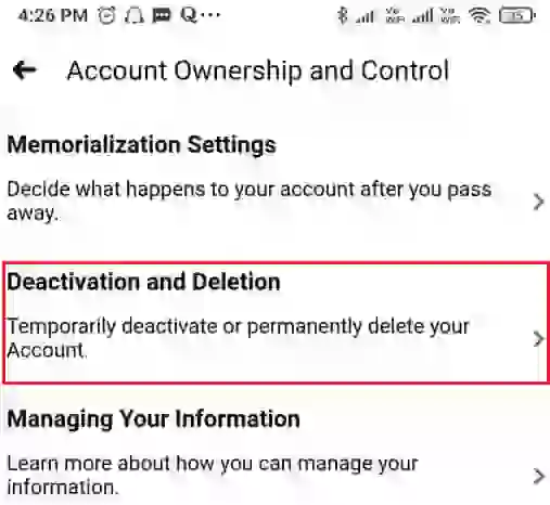 How to Deactivate and delete your facebook account