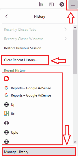 how to delete Browser history