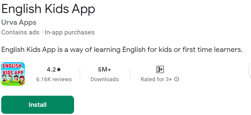 English Kids app